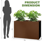 Galvanized Steel Planter Box-No Installation Required Metal Rectangular Block - Image 5