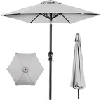 Best Choice Products 10ft Outdoor Table Compatible Steel Polyester Market Patio by BestChoiceProducts