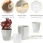 5 Pack Self Watering Plant Pots 5/6.7/8.4 In Self Watering Planters - Image 2