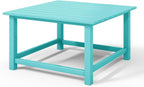 WestinTrends Malibu Low Outdoor HDPE Square Patio Coffee Table - Image 9