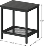 Outdoor Side Table with Storage, 2-Tier Patio End Tables Weather Resistant - Image 3