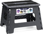 Delxo Folding Step Stool 9 Inch, Non-Slip Foldable Stools by Delxo