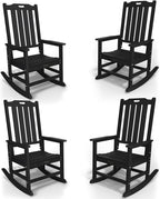 Oversized Rocking Chair Set of 4, Outdoor Rocking Chair by THOEOE