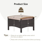 RELAX4LIFE Outdoor Wicker Ottomans - Image 7