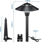 SUNVIE LED Pathway Lights Low Voltage 12-24V 3W Landscape Lighting, 3000K Low - Image 7