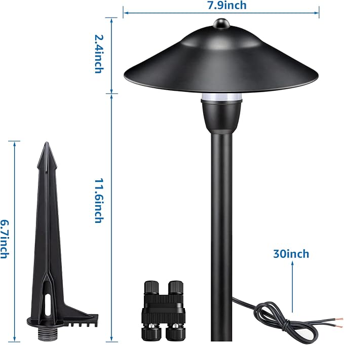 SUNVIE Low Voltage Pathway Lights LED Landscape Lights Low Voltage 3W 12-24V - Image 6