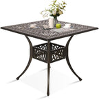 Patio Dining Table, Cast Aluminum Patio Table by Sumshadow
