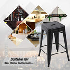 FDW Metal Bar Stools Set of 4 Counter Height Bar Stools 24 Inches Industrial - Image 8