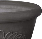 PSW Pot Collection TA30DC 12-inch Plastic/Stone/Wood Composite Bulb Pan Planter - Image 3