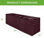 Best Choice Products 8x2x2ft Raised Outdoor Metal Garden Bed, Deep Root Box - Image 3