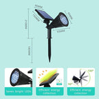 Solar Spot Lights Outdoor Color Changing, 8 Lighting Modes 2-in-1 Solar Lights - Image 2