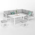 Solaste Aluminum Patio Furniture Set, Metal Patio Sectional Sofa by Solaste