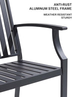 52" Outdoor Bench Garden Bench, Weatherproof Anti-Rust Heavy-Duty Outside - Image 5