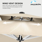 ABCCANOPY Patio Umbrella Cantilever Double Top Outdoor Offset Umbrella - Image 7