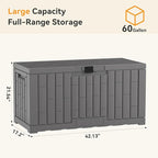 NEWBULIG 60 Gallon Deck Box, Waterproof Outdoor Storage Box - Image 2