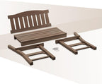 Psilvam 2-Person Outdoor Memorial Bench, All-Weather Poly Lumber Garden Bench - Image 5