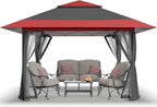 CROWN SHADES 11x11 Pop Up Gazebo, Patented One Push Outoor Canopy Tent by CrownShades