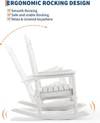 GarveeLife Poly Lumber Rocking Chair Outdoor - Image 3