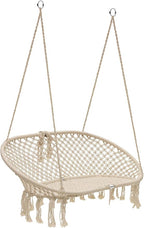 Sorbus Hammock Chair Macrame Hanging Swing Bench, Teens Girl Bedroom, Knitted - Image 7
