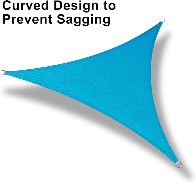 LOVE STORY Custom Size 6'x12'x13.4' Turquoise Blue Sun Shade Sail Right - Image 6