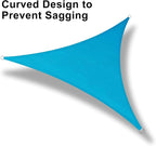 LOVE STORY Custom Size 9'x18'x20.1' Turquoise Blue Sun Shade Sail Right - Image 6