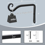 Gtongoko 2 Pack 6 Inch Plant Hangers Outdoor Metal, Plant Hooks - Image 2