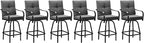 Patio Swivel Bar Stools, Outdoor Bar Height Swivel Chairs Set of 6 by GOOGIC