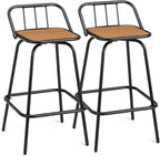 VINGLI 2 PCS Outdoor Swivel Bar Stools, 30 Inch Metal Barstools by VINGLI
