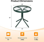 VINGLI Outdoor Side Table, Weatherproof Small Tables - Image 3