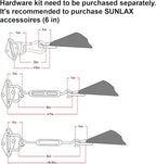 SUNLAX Sun Shade Sail 10' x 22' Sand Rectangle Canopy Sail Shade Cover UV Block - Image 3