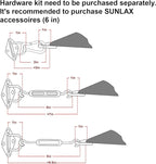 SUNLAX Sun Shade Sail 11' x 11' Sand Rectangle Canopy Sail Shade Cover UV Block - Image 3