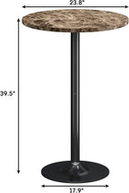 Flamaker Round Bistro Pub Table Modern Style Metal Base MDF Top Cocktail Bar - Image 3