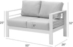 Wisteria Lane Patio Furniture Aluminum Loveseat, All-Weather Outdoor 2 Seats - Image 3