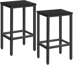Bar Stools, 2-Piece Dining Stools, 25.8-Inch Height, Rectangular Industrial Bar by MAHANCRIS
