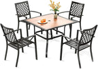 PHI VILLA 5 Pieces Outdoor Dining Set by PHIVILLAThepioneerofcomfortablehouseholdsupplies