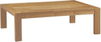Modway Upland Teak Wood Outdoor Patio Coffee Table in Natural - Image 3