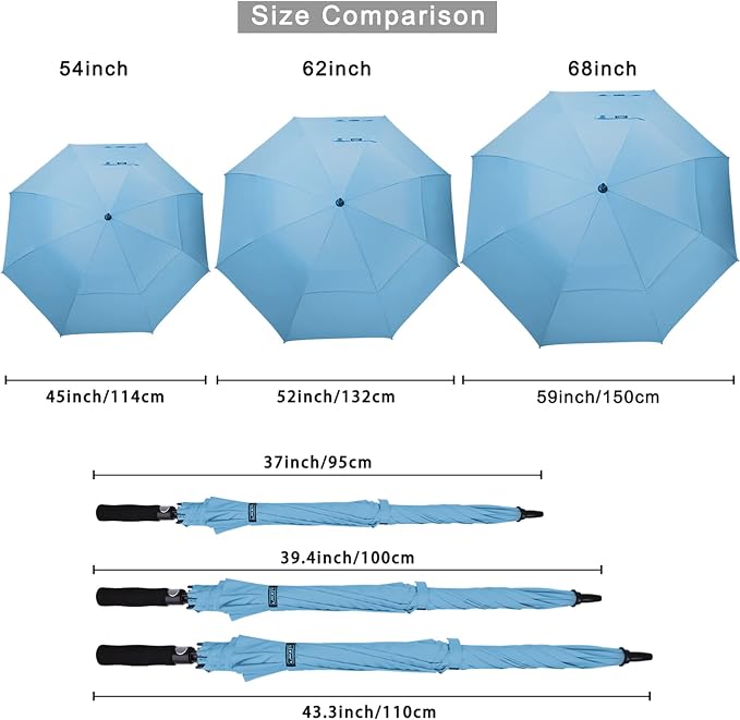 G4Free 47/54/62/68/72 Inch Automatic Open Golf Umbrella Oversize Extra Large - Image 6