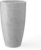 Kante 23.6" H Natural Concrete Finish Concrete Tall Planters Large Outdoor by Kante