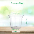 60 Packs 3.5 Inch Reinforced Clear Nursery Pots - Image 2