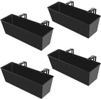 Railing Planter for Outdoor Plants 16 Inch Metal Rectangular Window Boxes - Image 8
