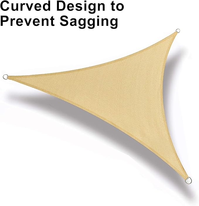 LOVE STORY Custom Size 8'x11'x13.6' Sand Sun Shade Sail Right Triangle Sunshade - Image 6