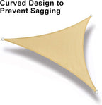 LOVE STORY Custom Size 7'x8'x10.6' Sand Sun Shade Sail Right Triangle Sunshade - Image 6