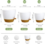 Large Self Watering Pots, 12/10/9 Plastic Planters - Image 3