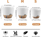 Self-Watering Plant Pots with Water Level Indicator, Drainage Holes & Saucers – - Image 2