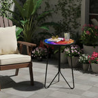 LIFFY Patio Side Tables, Small Round Decorative Metal End Table & Plant Tables - Image 2