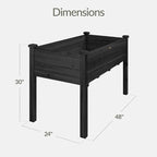 Best Choice Products 48x24x30in Raised Garden Bed, Elevated Wood Planter Box - Image 2