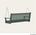 POLYWOOD Vineyard 5-Foot Porch Swing, Heavy Duty HDPE Outdoor Hanging Bench - Image 4