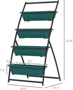Outsunny Raised Garden Bed, 4 Tier Vertical Garden Planter Set, 4 Outdoor - Image 7