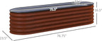 Outsunny 6.5' x 2' x 1.4' Galvanized Raised Garden Bed Kit, Outdoor Metal - Image 7