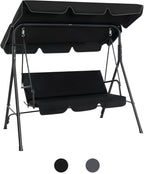 VINGLI Heavy Duty 550 LBS Upgraded 2 Person Outdoor Porch Swing by VINGLI